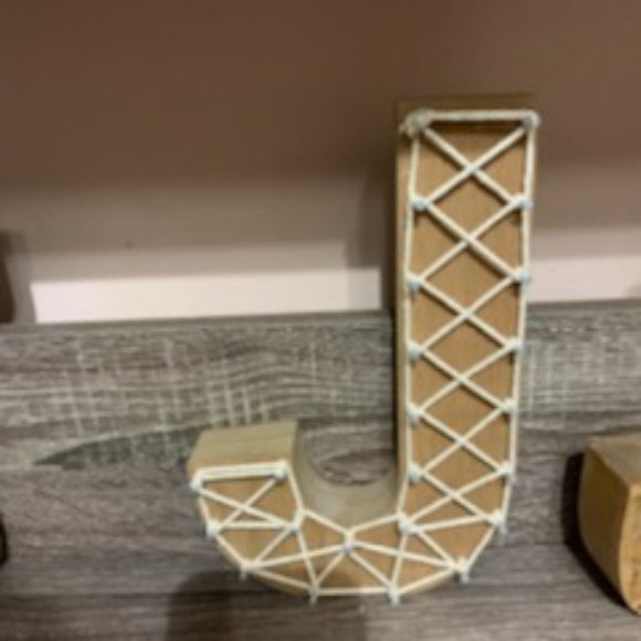 Decorative Letter J with Rope - Picture 3 of 6